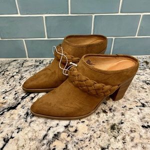 Brand New Woman’s Heeled Mules with Memory Foam